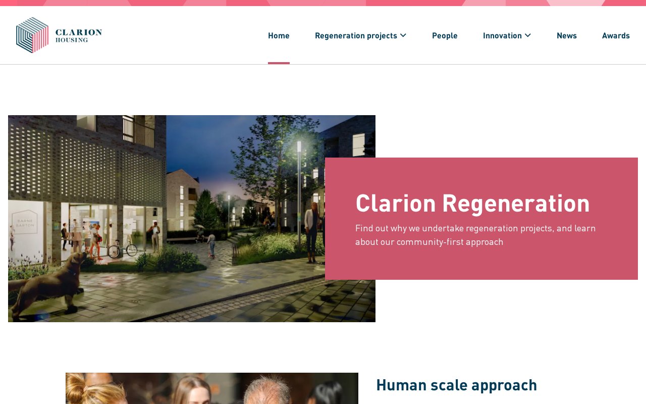 My Clarion Regeneration home page, built by Ebrik in Clarion's branding